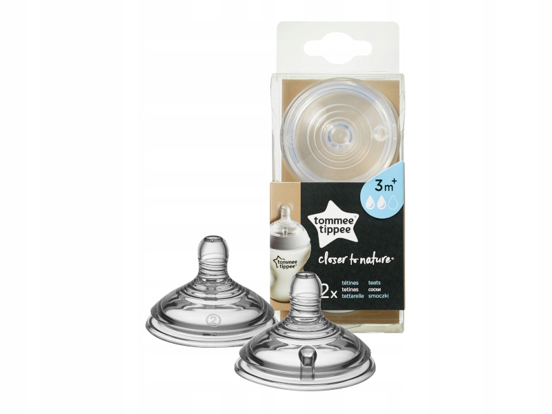 

Tommee Tippee Smoczek Smoczki Do Butelki 3M+ 2 Szt