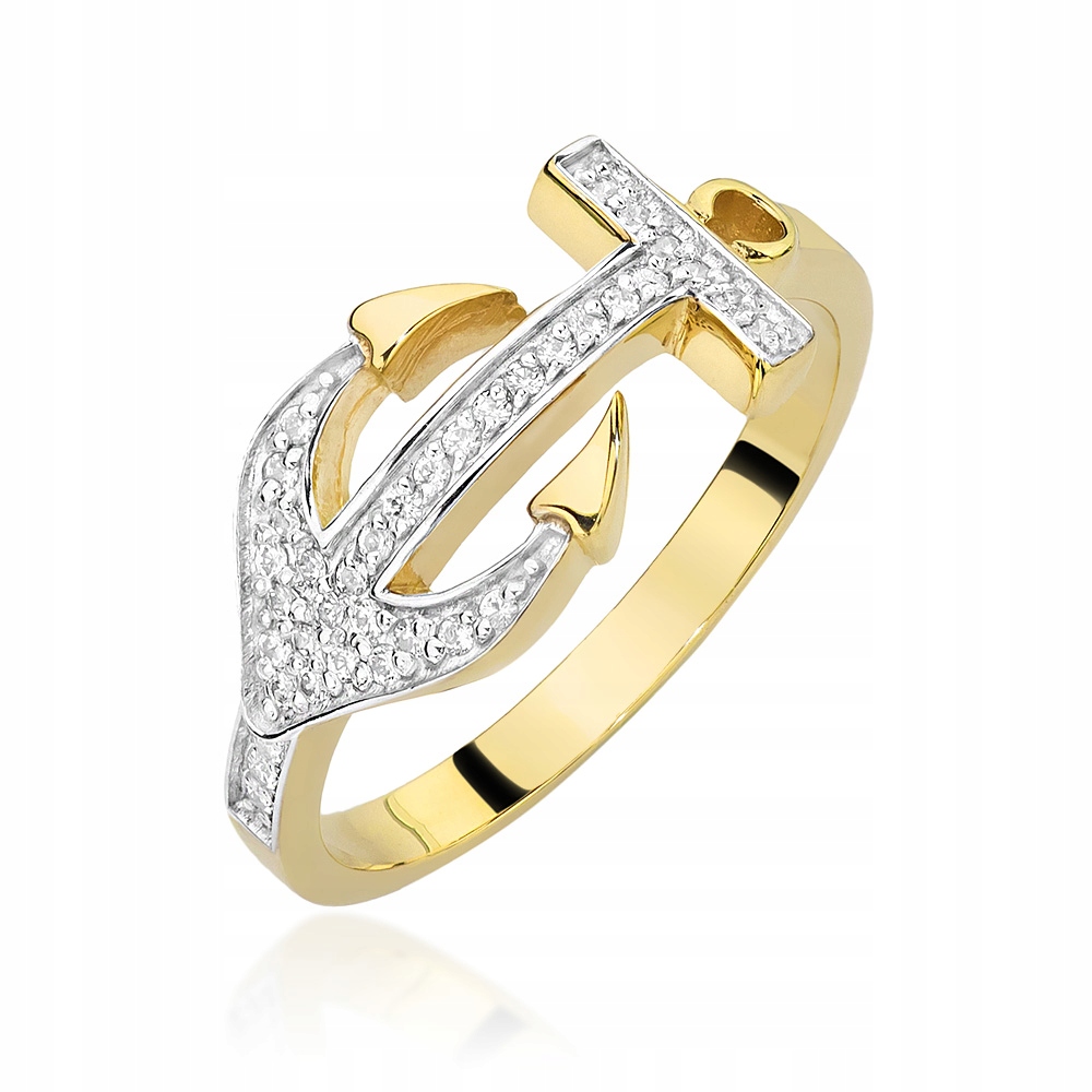 

Złoty pierścionek Kotwica Brylanty Diamenty !