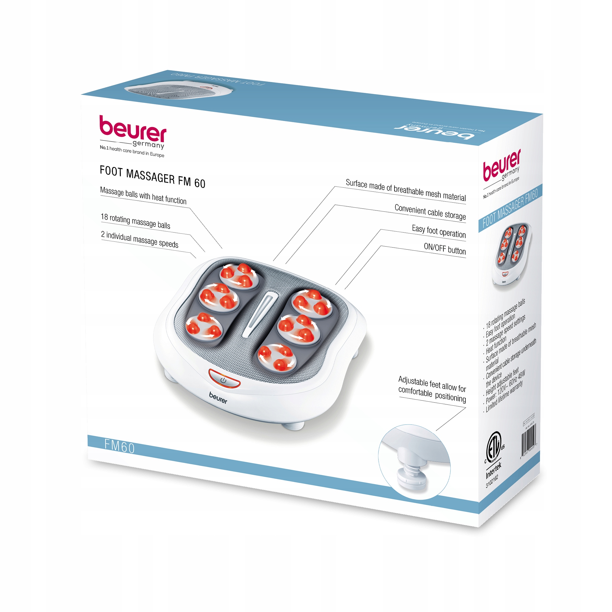 Masażer do stóp Beurer Fm 60 50W biały