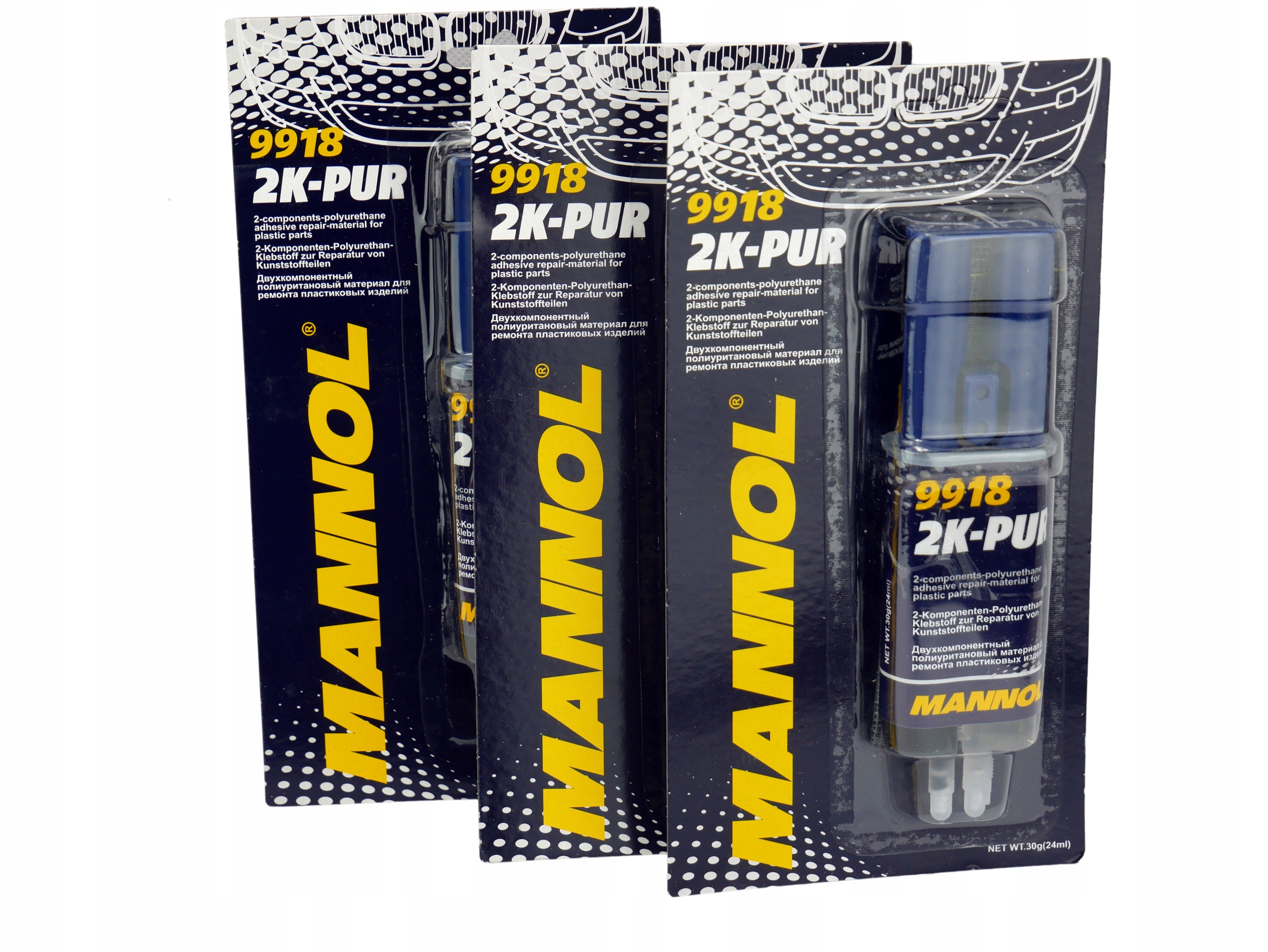 MANNOL 9918 2K-PUR KLEJ DO ZDERZAKÓW PLASTIKU 3SZT 4036021991801 za 41 ...