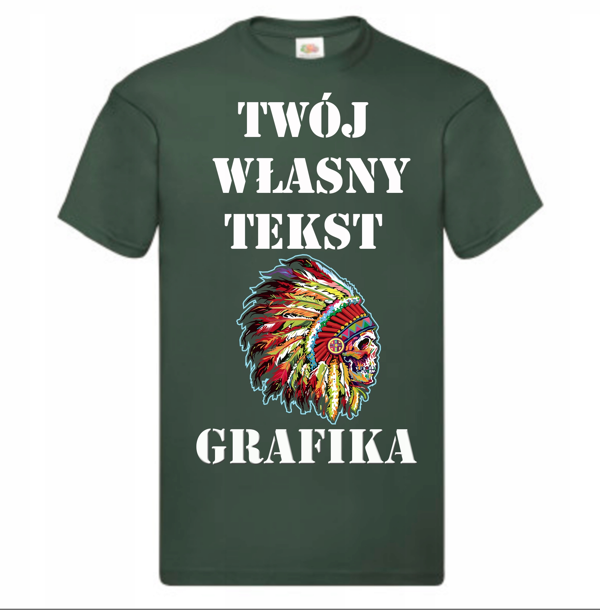 

Koszulka Męska Zielona Z Własnym Nadrukiem XL
