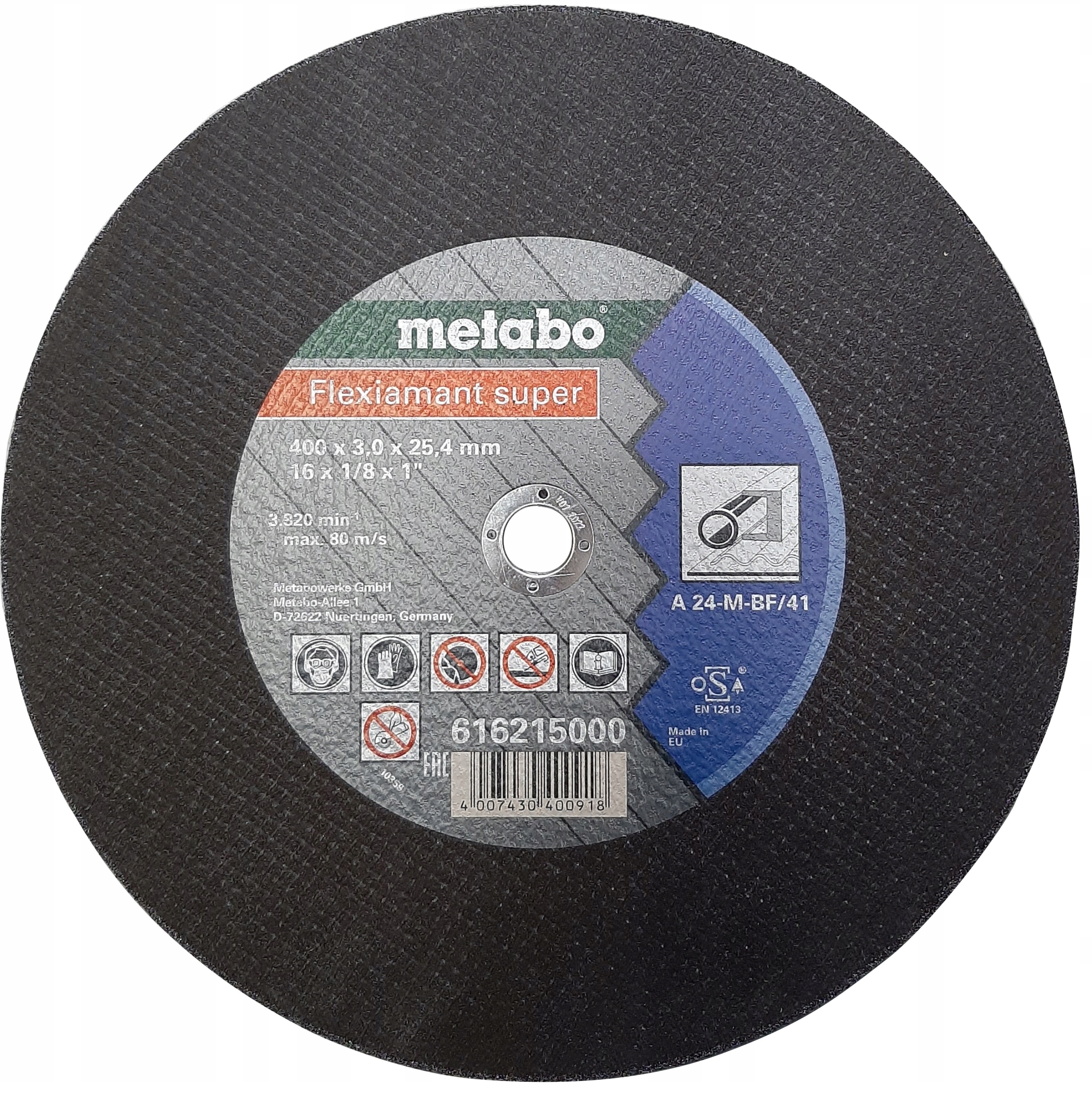 

Tarcza Metabo Flexiamant 400 X 3,0 X 25,4