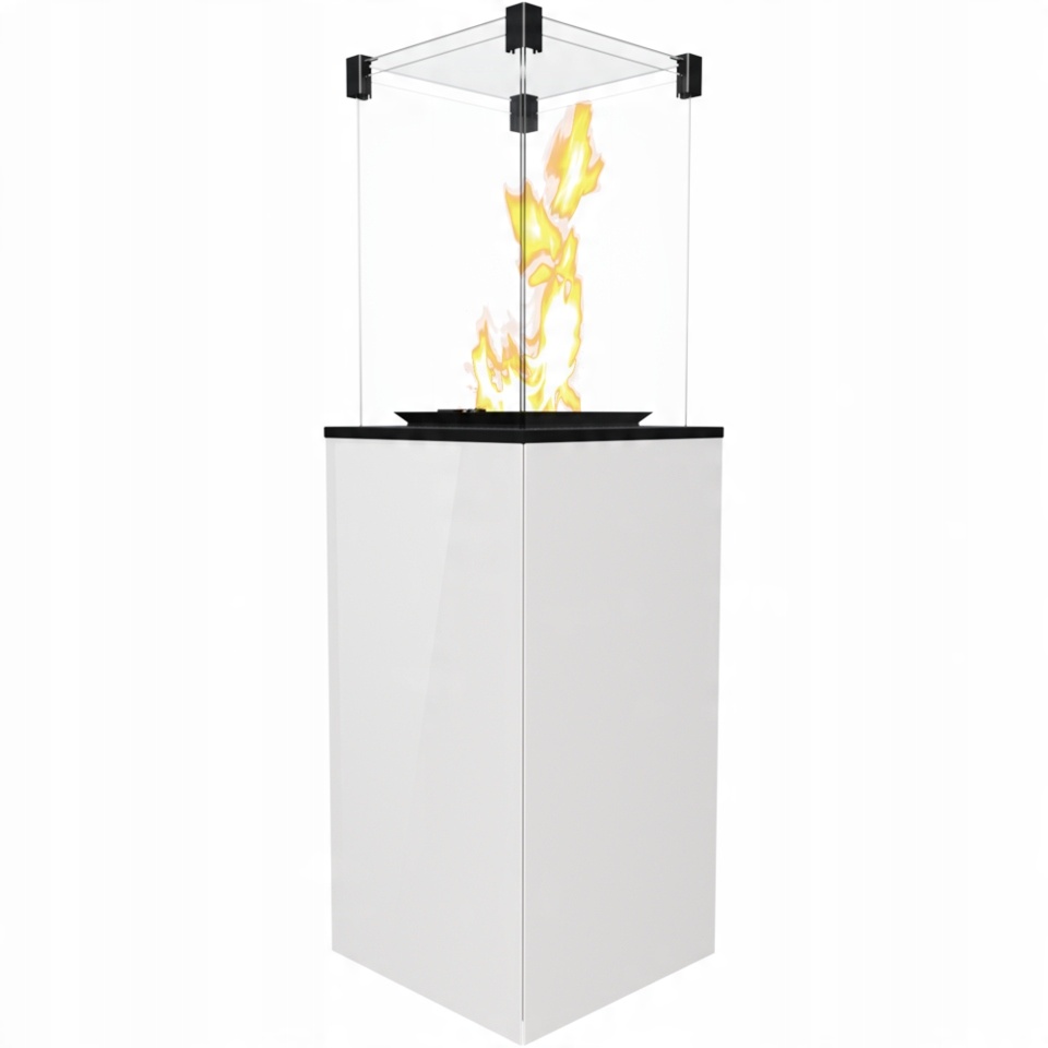 

lampa gazowa ogrodowy grzewcza Patio biała kratki