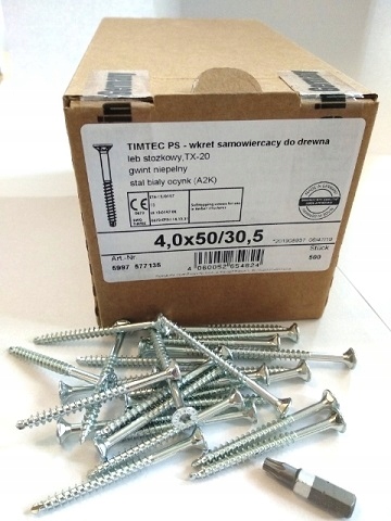 Wurth Timtec TX20 šroub 4x50 mm (assy) 500 ks