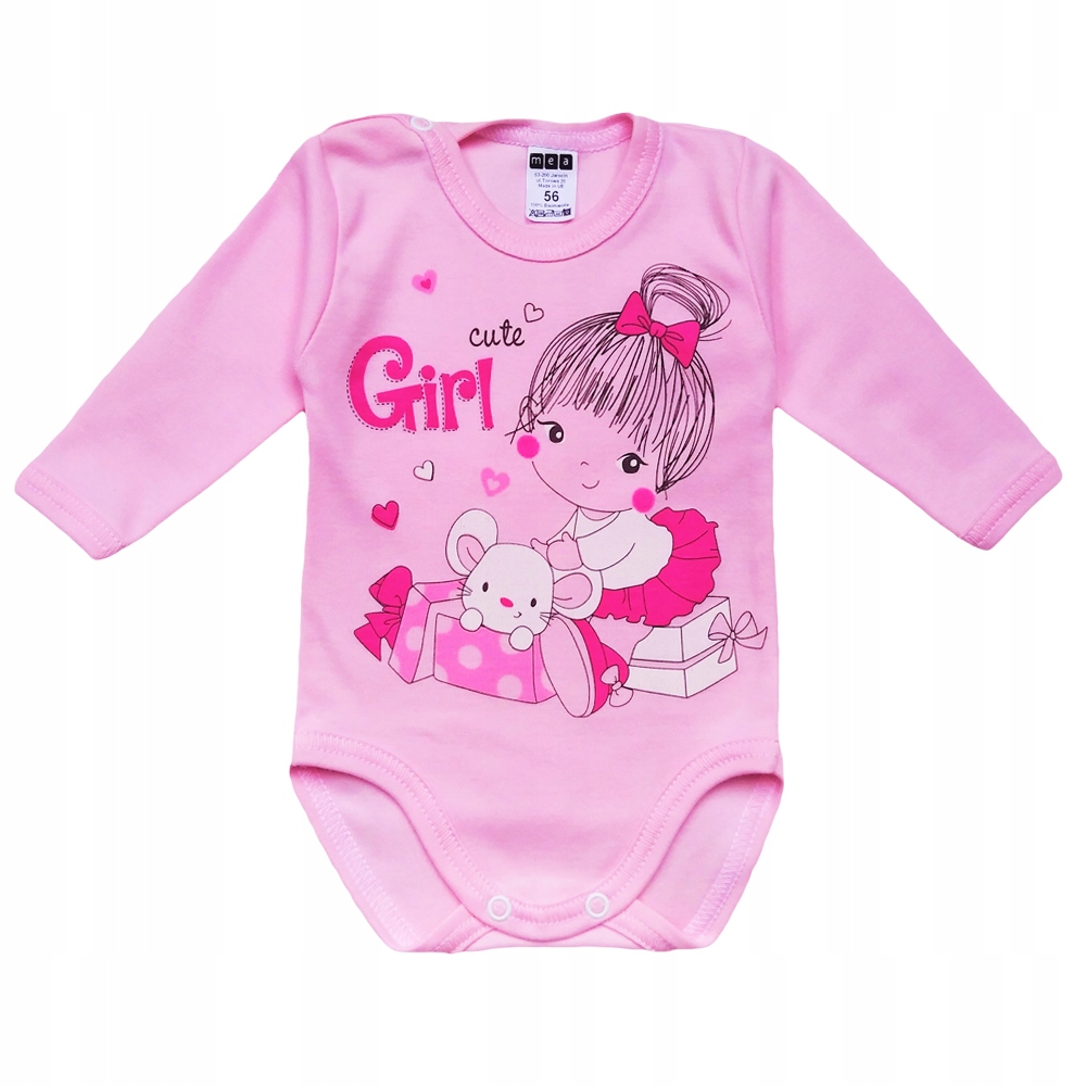 Body z nadrukiem zestaw 5 sztuk r. 92 bawełna Płeć dziewczynki