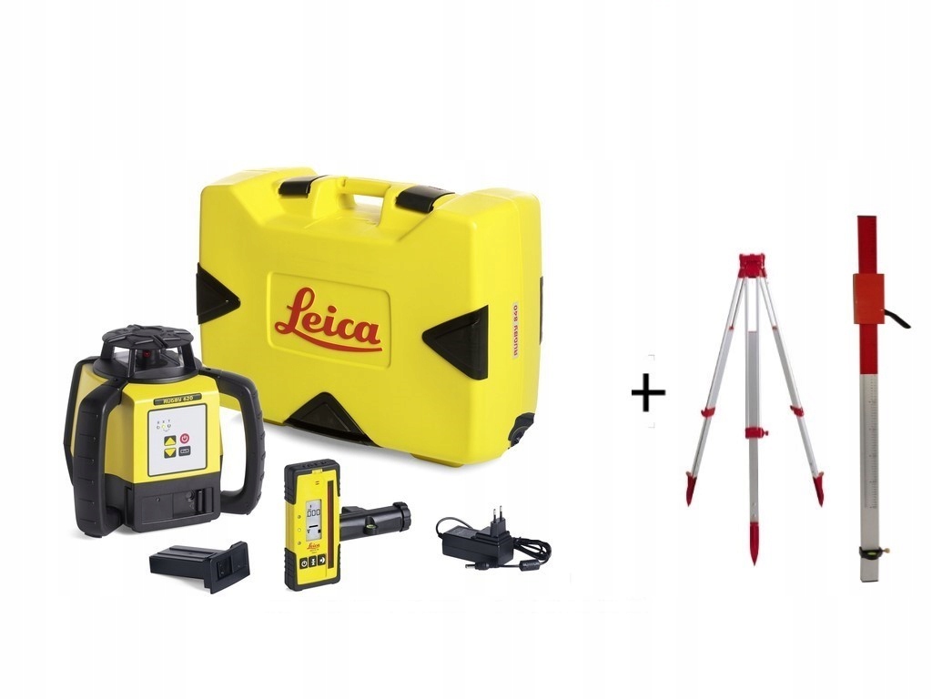 NIWELATOR LASEROWY LEICA RUGBY 640+RE160+AKUM SET