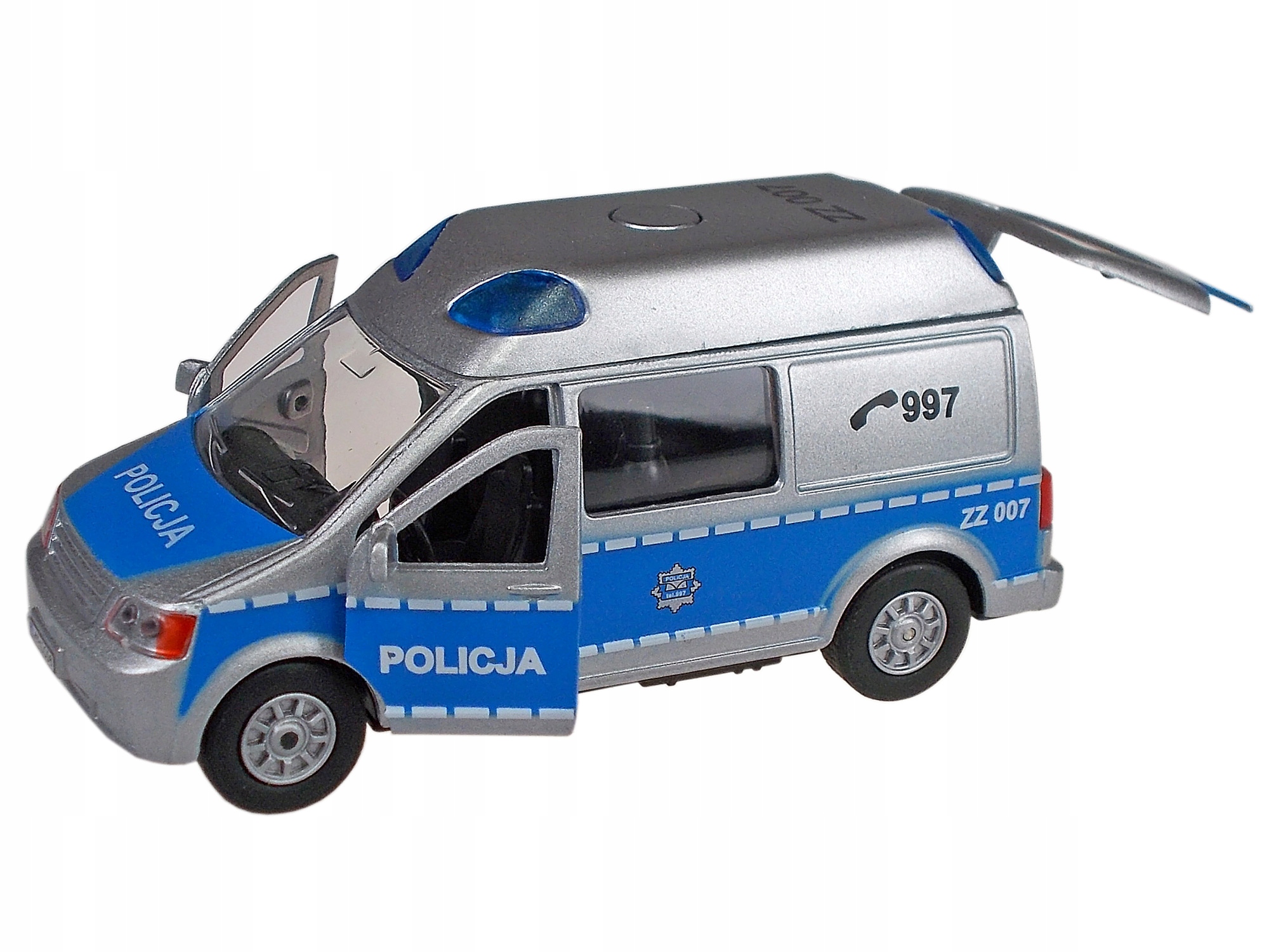 AUTO METALOWE POLICJA VAN Z DŹWIĘKIEM I ŚWIATŁEM 14 CM Rodzaj pojazdu policja