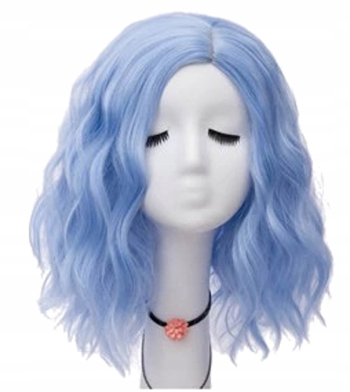 

Peruka Cosplay 40 CM Bob Glam Rock Jasny Niebieski