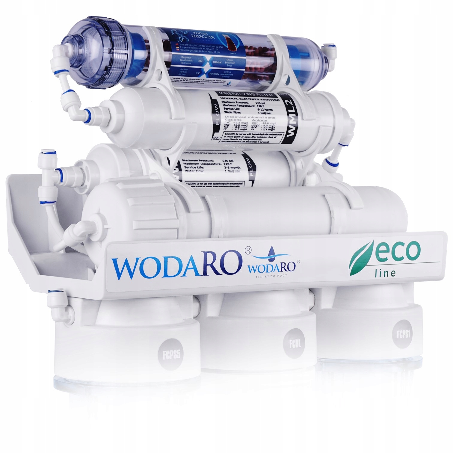 OSMOZA FILTR WODY RO7 wodaRO ECO JONIZATOR ZAPAS Model RO7 Eco Line