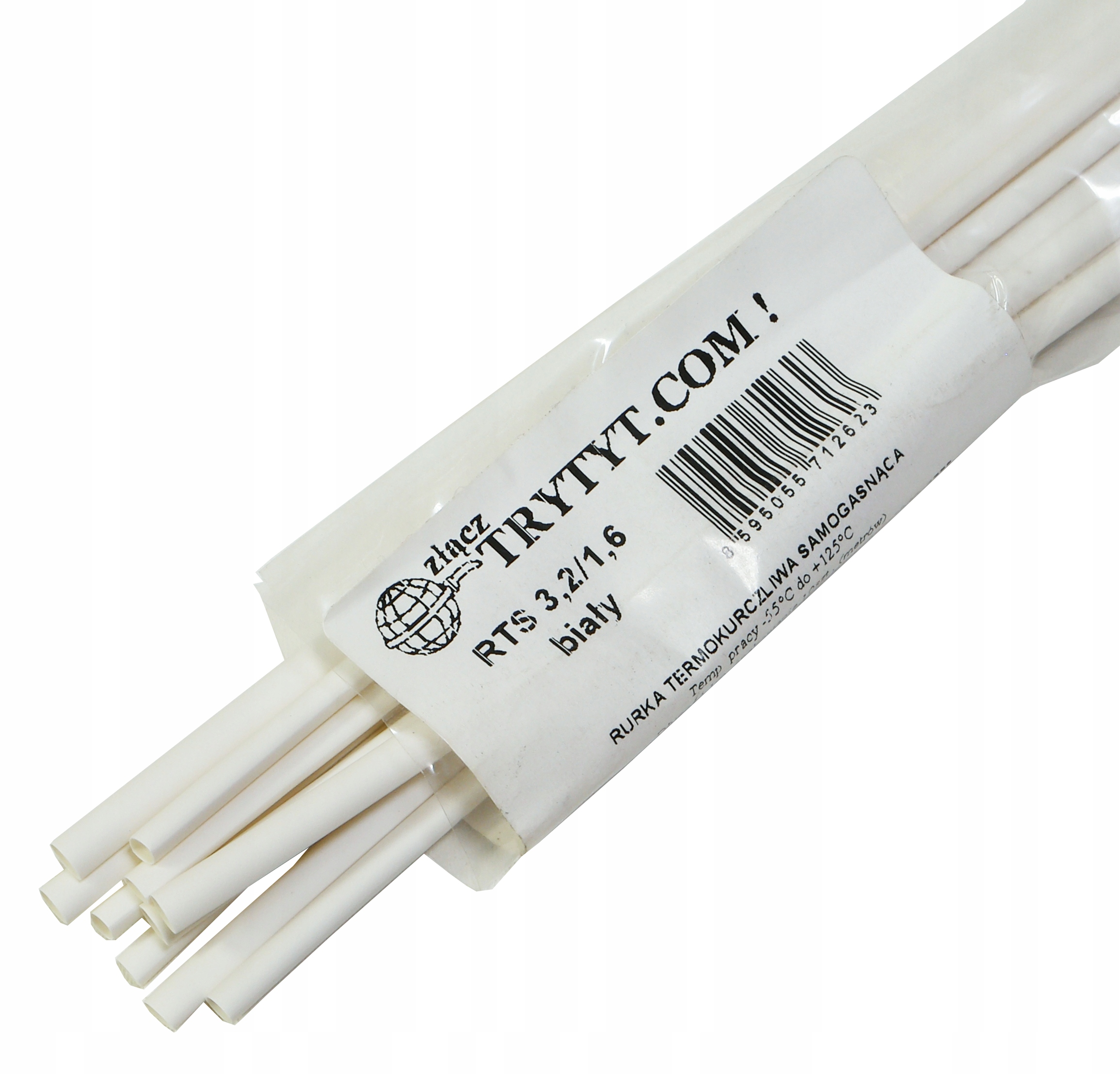 RURKA KOSZULKA TERMOKURCZLIWA 3,2 1,6 10szt biała