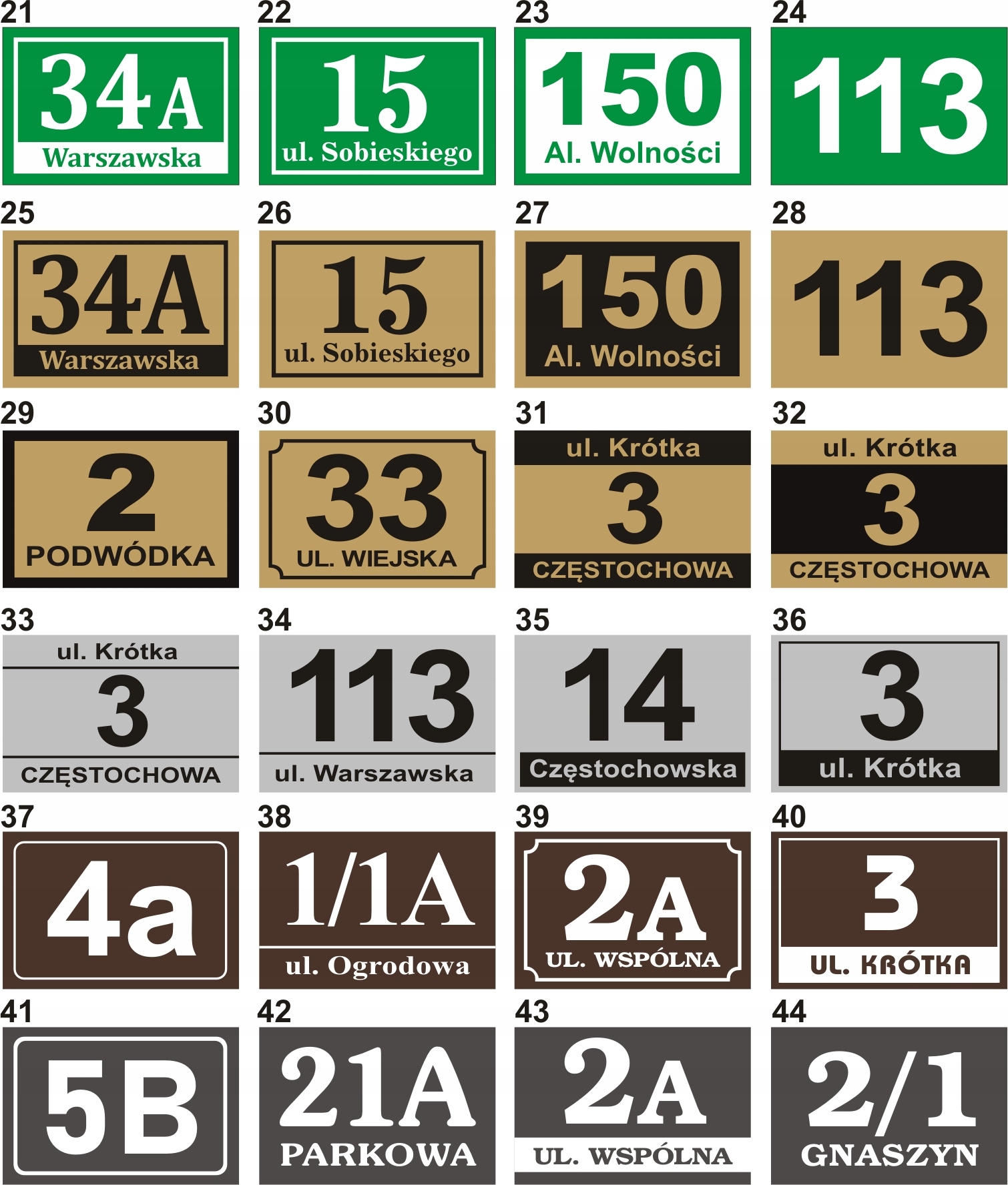 Tabliczka informacyjna lub adresowa 20x30cm Wysokość produktu 20 cm