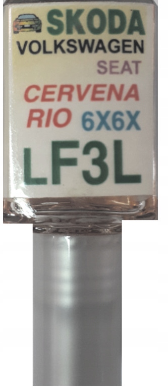 SKODA VW SEAT LF3L 6X6X RIO RED LAKIER SAMOCHODOWY ZAPRAWKA DO RYS 10 ML