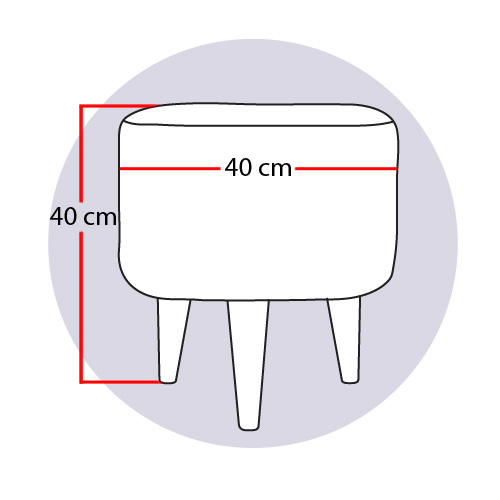 Pufa taboret trzy nogi eko skóra skaj czarna Kolekcja PUFA TABORET - 3 NOGI