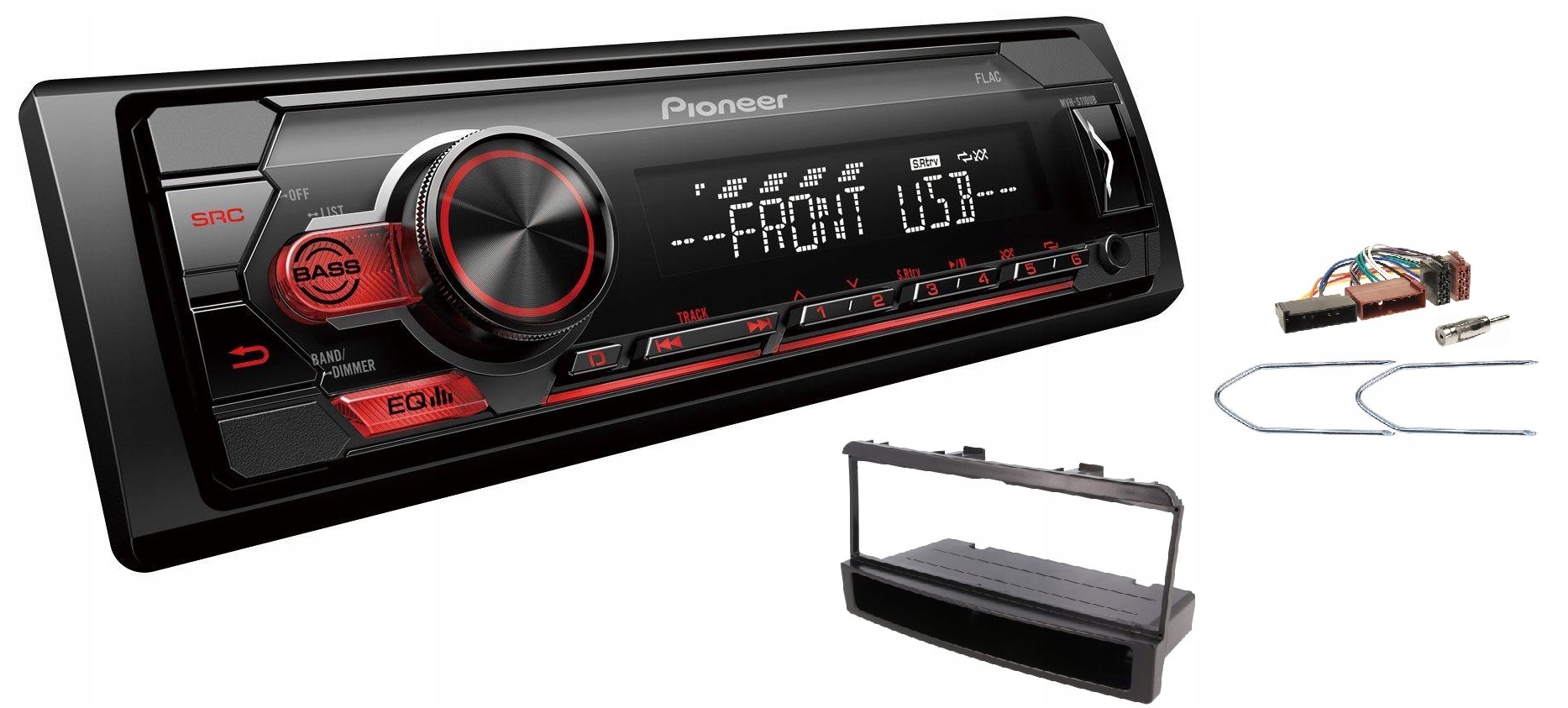 Automobilové rádio Pioneer MVH-S110UB Aux MP3 Ford Mondeo Focus Fiesta