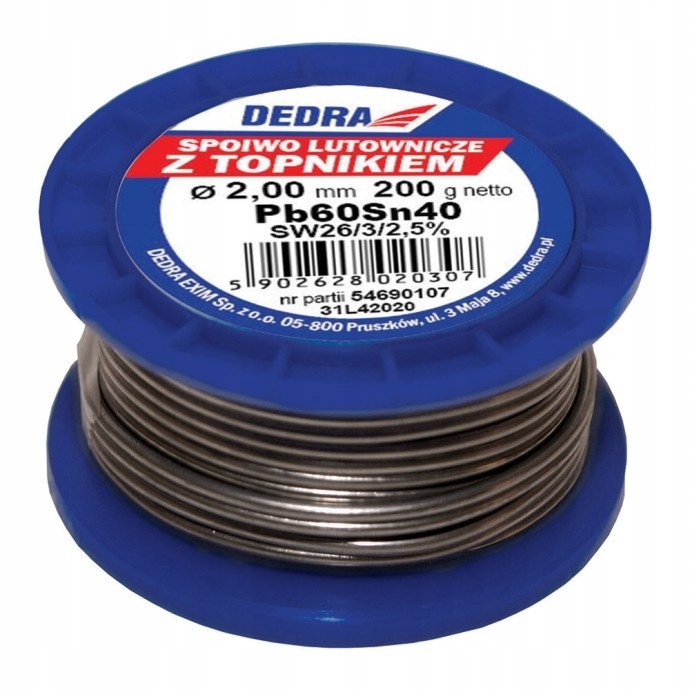 

Dedra 31L42020 Lut z topnikiem 2mm 200g