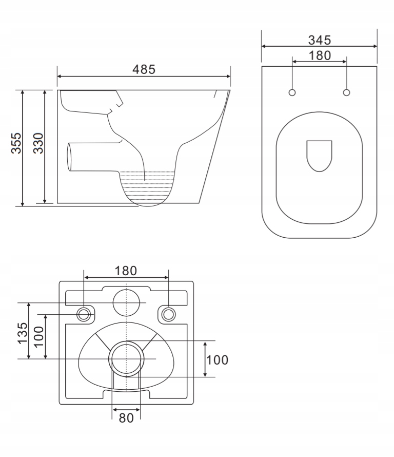OMNIRES FONTANA zestaw miska+stelaż+przycisk Black Linia Fontana