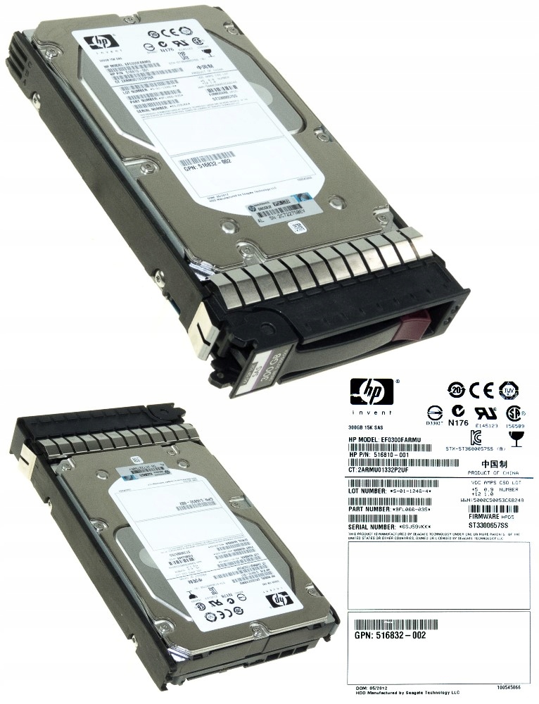 

Hp EF0300FARMU 300GB 15k Sas 516810-001 517350-001