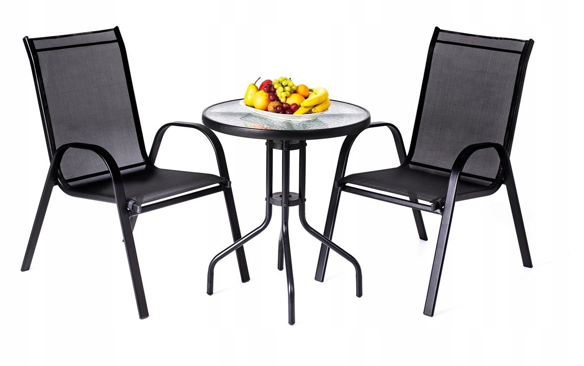 MEBLE OGRODOWE ZESTAW TARASOWY SZKLANY STÓŁ 2K Rodzaj stół i krzesła