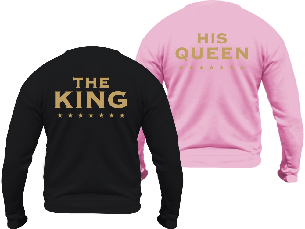 

Bluza King Queen bluzy dla zakochanych Par kpl. XL