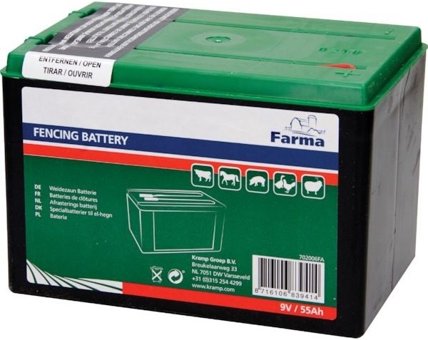 BATERIA DO ELEKTRYCZNEGO PASTUCHA ELEKTRYZATORA 9V 55Ah