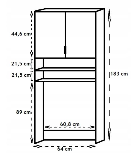 Regał łazienkowy STILO funkcjonalny słupek szafka Głębokość mebla 30 cm