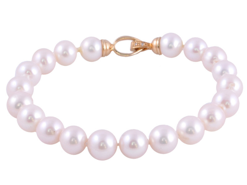 Exkluzivní Zlatý Náramek Z Perel – Briliant