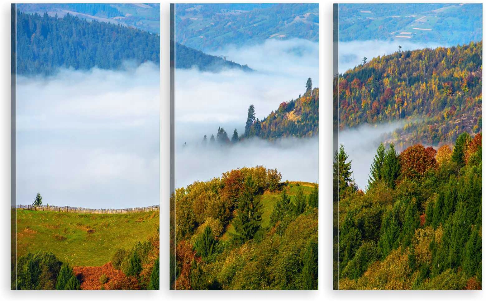 

Tryptyk Obraz Na Ścianę Do Salonu Góry Jesienią