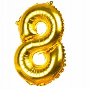 

Balon Foliowy Cyferka 8 40CM Kolor Złoty