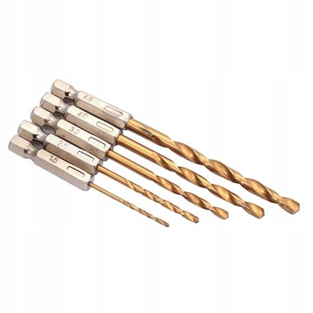 

Wiertło Wiertła Do Metalu Bit 1.5-4.8 Tytan 5 Szt.
