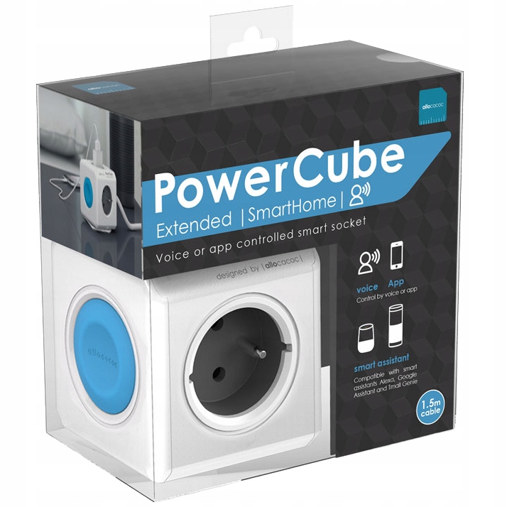 Prodlužovací kabel Allocacoc , přepěťová Prodlužovací Kabel , páskový, 1,5 m, 4 ks