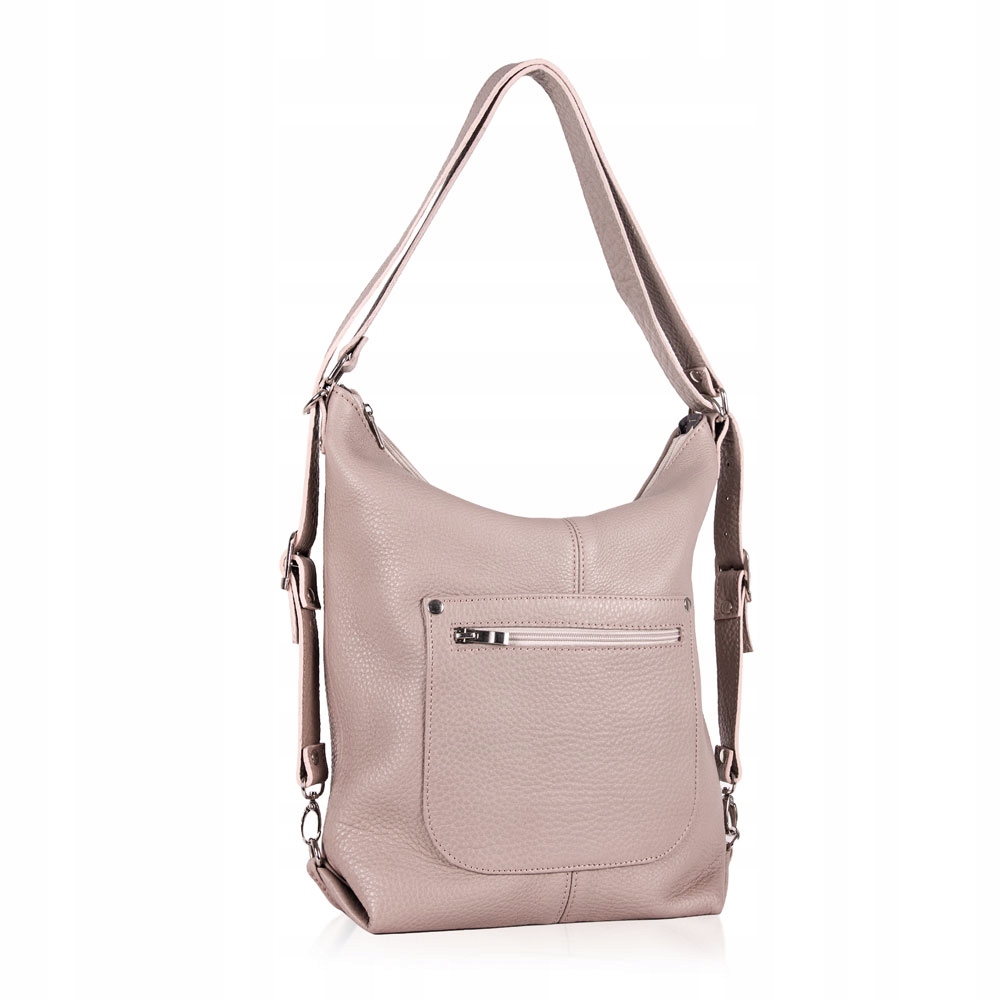 SKÓRZANY PLECAK TORBA DAMSKA 2W1 WOREK SHOPPER A4