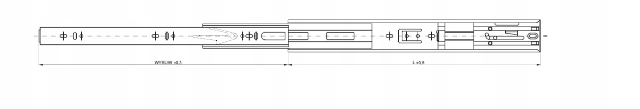 Prowadnica kulkowa Versalite Plus L550mm cichy Marka GTV