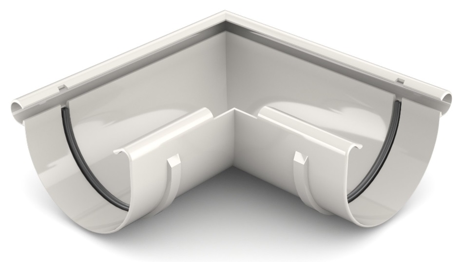 narożnik ZEWNĘTRZNY rynny 75 Bryza BIEL BIAŁY