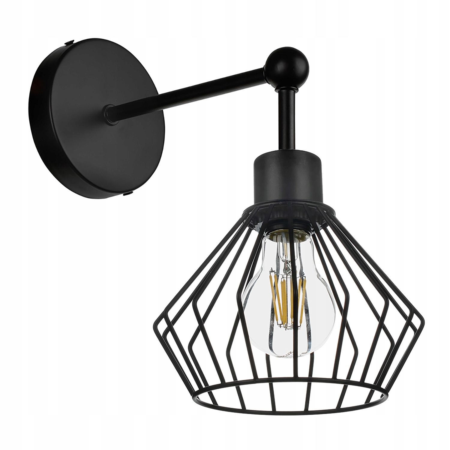 

Kinkiet Loft Druciany Edison z drutu 2