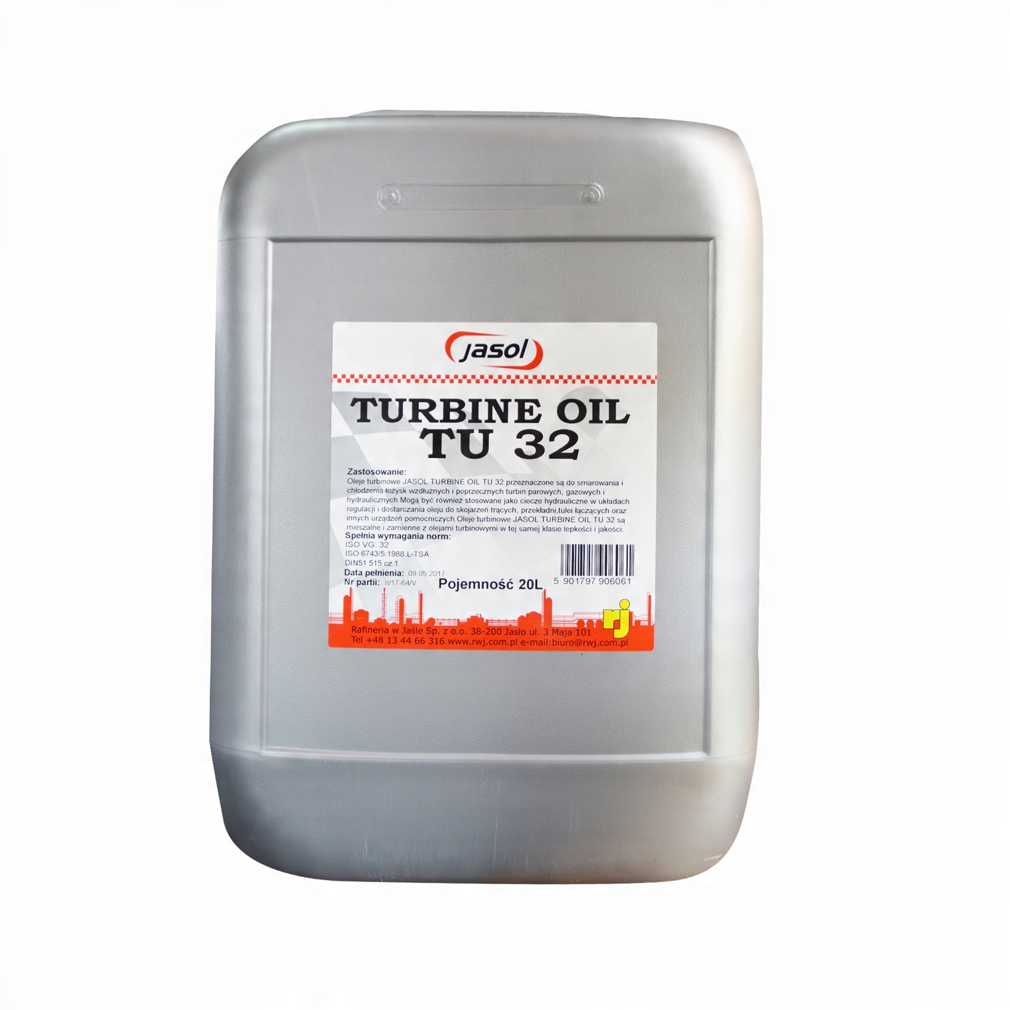 

Olej Turbinowy Jasol Turbine Oil Tu 32 20L