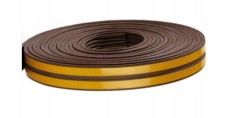 USZCZELKA DO OKIEN I DRZWI PROFIL E 25m BRĄZ