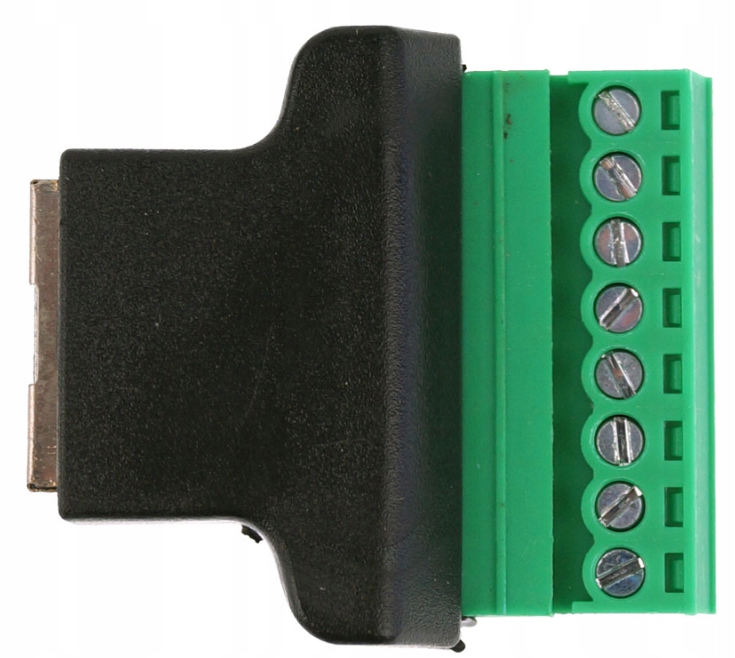 

Gniazdo RJ45 na złącze śrubowe przejściówka