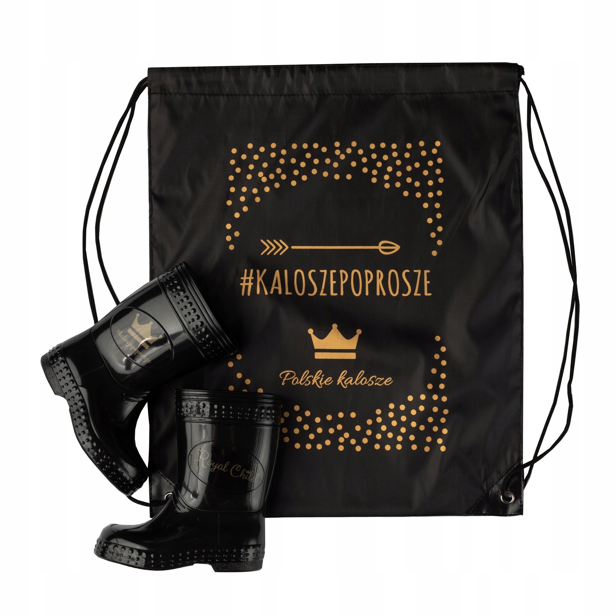 KALOSZE POPROSZE GUMOWCE DZIECIĘCE CZARNE 21/22 Kolor czarny