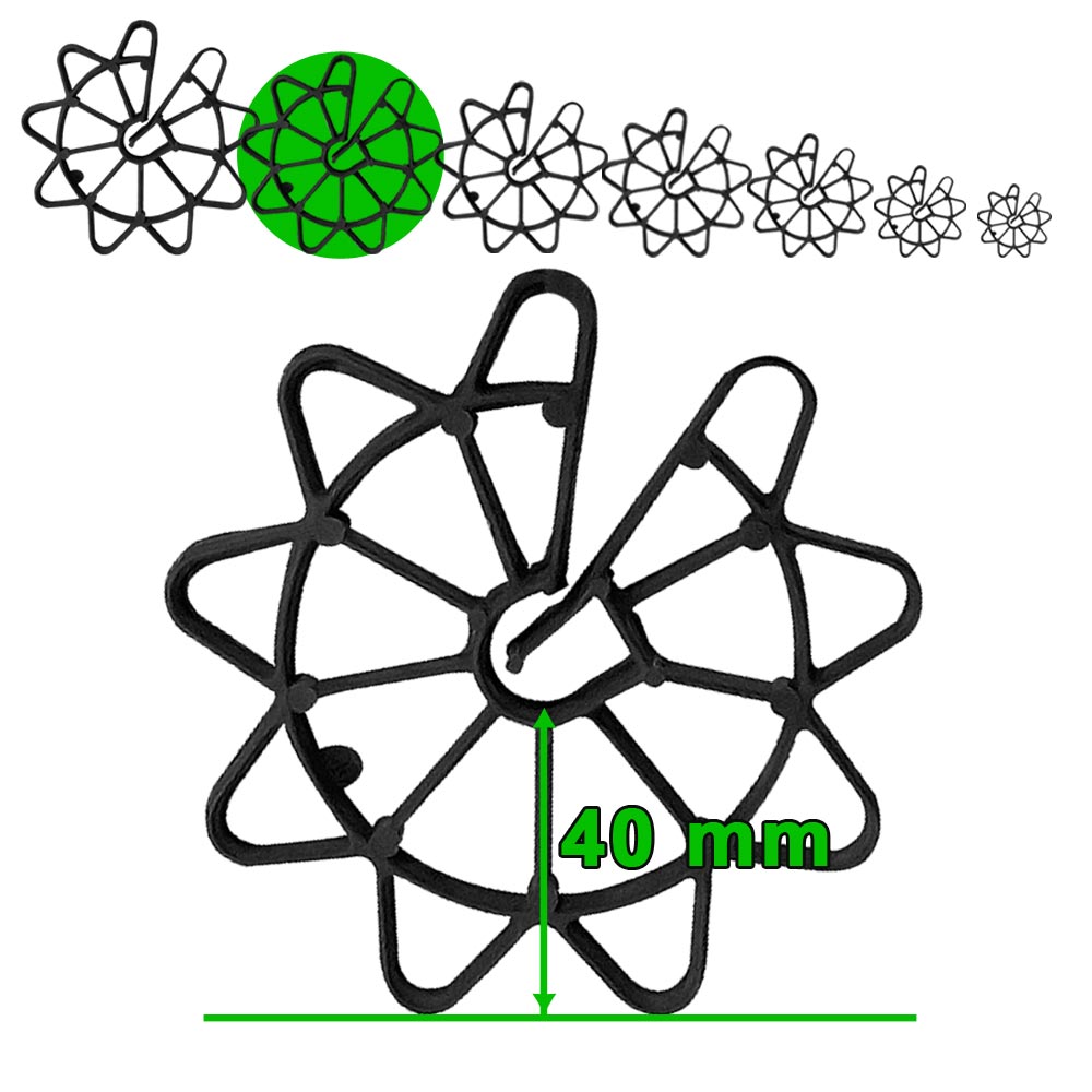 Podkładki do zbrojeń pionowych dystans 40 mm - 250szt Kod producenta pg40