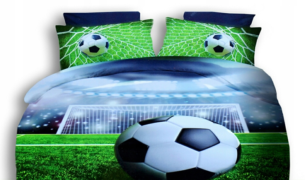 POŚCIEL 3D 160x200 4CZ PIŁKA NOŻNA + PRZEŚCIERADŁO Marka Milano