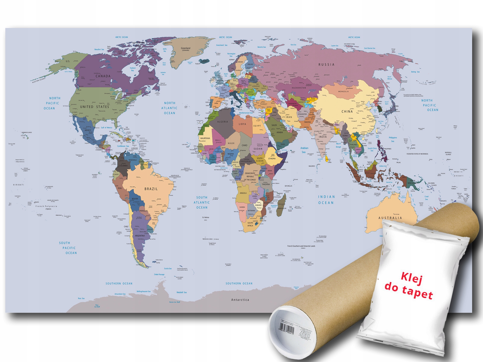 Vinylová Fototapeta Politická Mapa 416x254