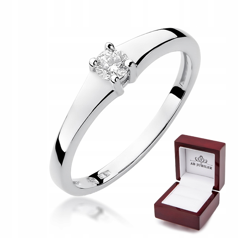 

Pierścionek Zaręczynowy Brylant 0,15ct Próba 585