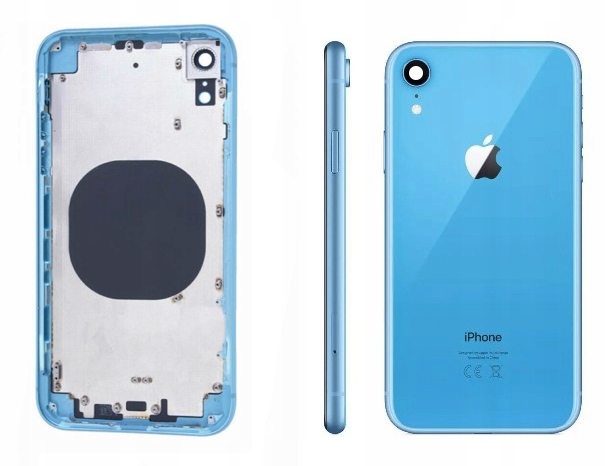 

iPHONE Xr Obudowa Tylna Korpus Szklana Niebieska