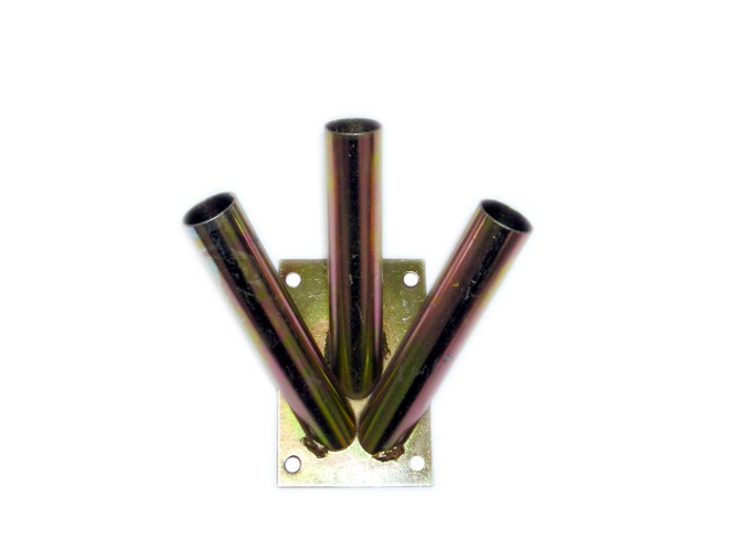 UCHWYT DO FLAG 3- RAMIENNY, POTRÓJNY, OCYNKOWANY