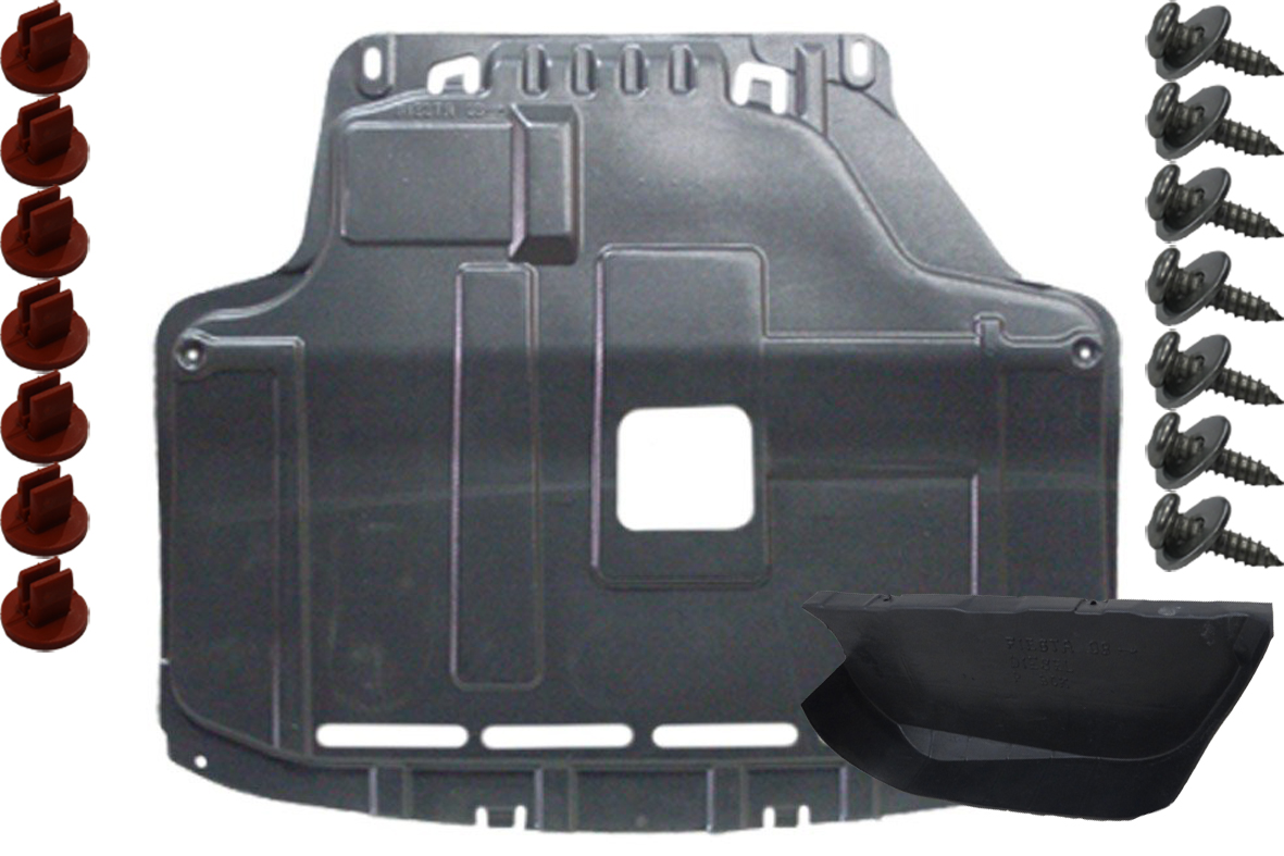 Ford Fiesta MK7 VII 08- osłona silnika bok spinki