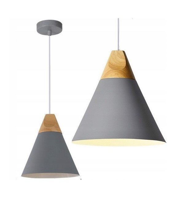 

Lampa Wisząca Metal Drewno Loft Scandi A Kolory