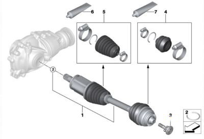 ŚRUBA CENTRALNA PÓŁOSI BMW 31206866022 Producent części BMW OE