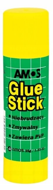 

Klej biurowy w sztyfcie 35g Amos szkolny