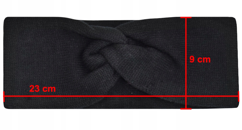 OPASKA DAMSKA NA GŁOWĘ USZY ZIMĘ CIEPŁA WĘZEŁ BOHO Model Twist Knit Headband