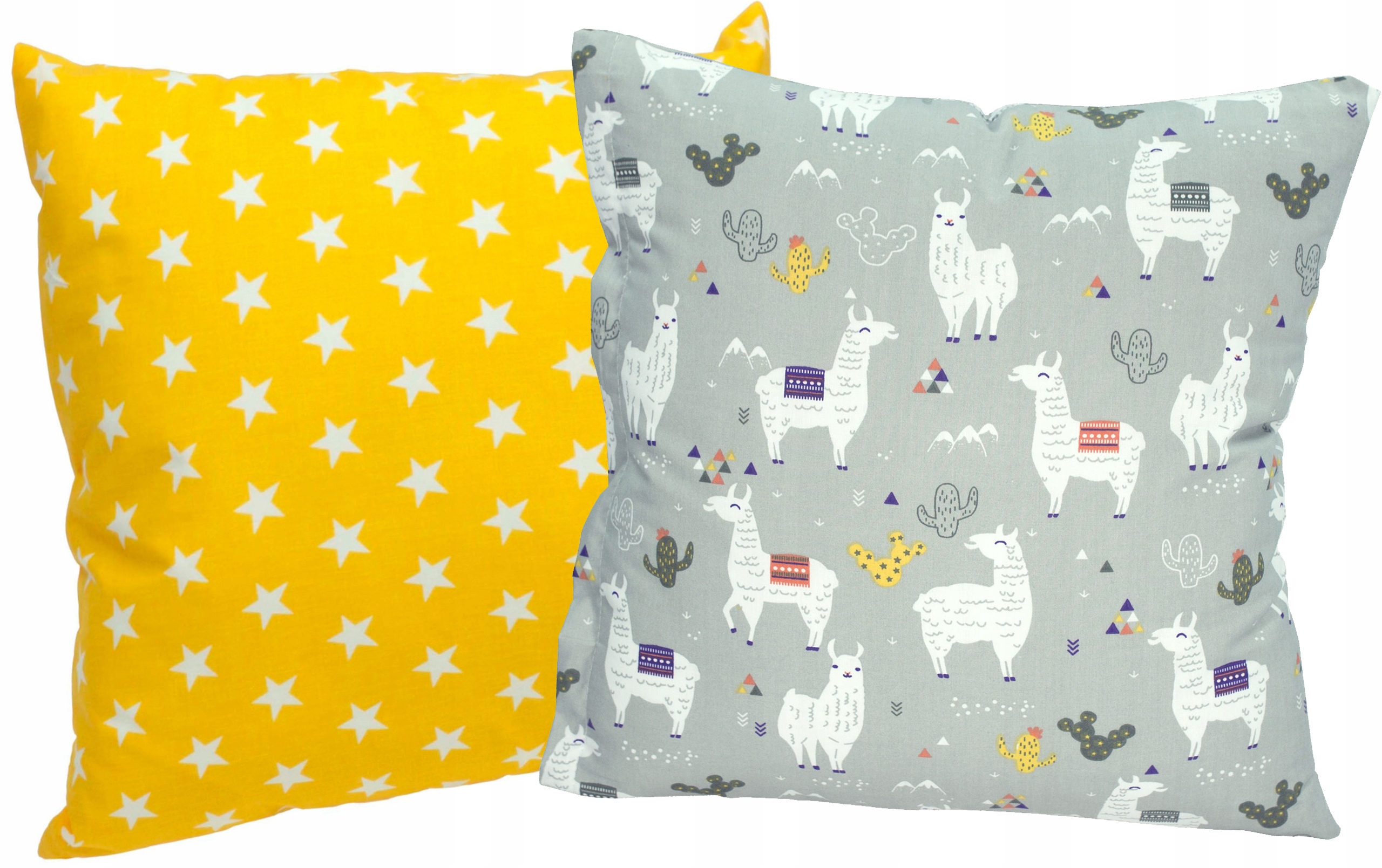 Poszewka na jaśka poduszkę 50x50 Lamy Alpaki Szare Szerokość produktu 50 cm